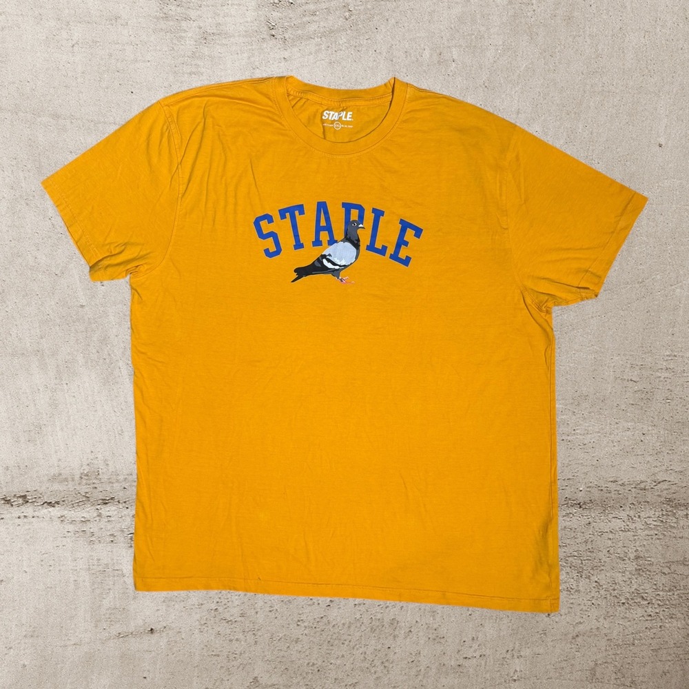 Staple Pigeon Logo Graphic T-Shirt‎ Mens 2XL Orange Jeff Staple Skate Streetwear